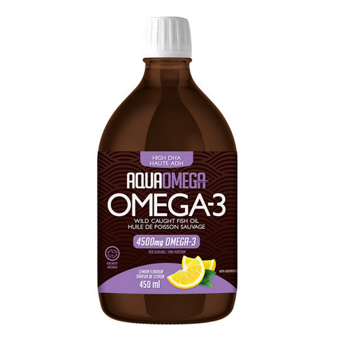 AquaOmega 1:5 High DHA Lemon 450 Ml by AquaOmega
