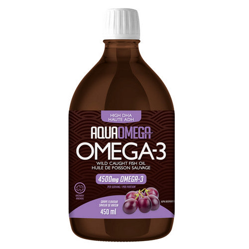AquaOmega 1:5 High DHA Grape 450 Ml by AquaOmega