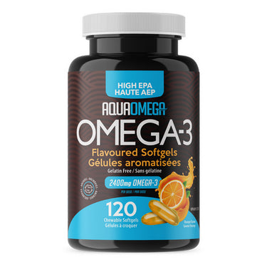 High EPA Chewables Orange 120 Count by AquaOmega