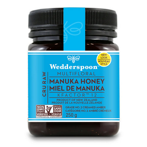 Raw Manuka Honey Kfactor 12 250 Grams by Wedderspoon