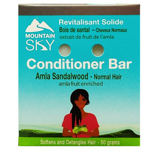 Amla Sandalwood Conditioner Bar 50 Grams by Mountain Sky Soaps