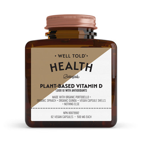 Plant-based Vitamin D 1,000 Iu 62 VegCaps by Well Told Health