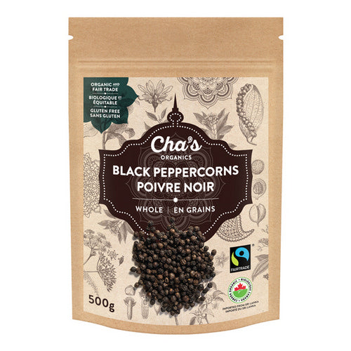 Black Peppercorns Whole 500 Grams by Chas Organics