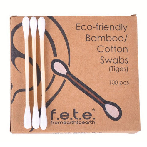 Eco-friendly Bamboo Cotton Buds 100 Count by F.e.t.e.