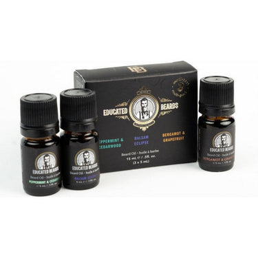 Educated Beards, Beard Oil Variety Pack, 3 Count