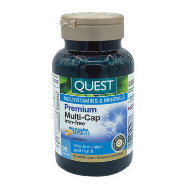 Premium Multi-Cap Iron-Free 90 Caps by Quest