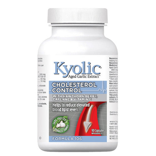 Formula 106 Cholesterol Control  Aged with Hawthorn 90 Caps by Kyolic