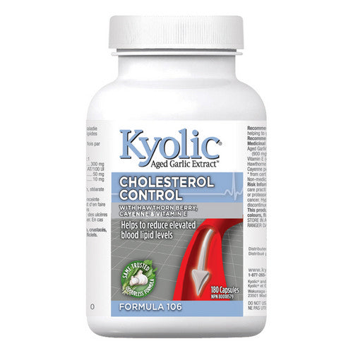 Formula 106 Cholesterol Control  Aged with Hawthorn 180 Caps by Kyolic