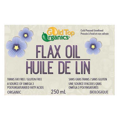 Organic Flax Oil 250 Ml by Gold Top Organics