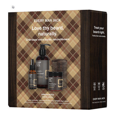 Holiday Beard Kit Sandalwood 1 Count by Every Man Jack