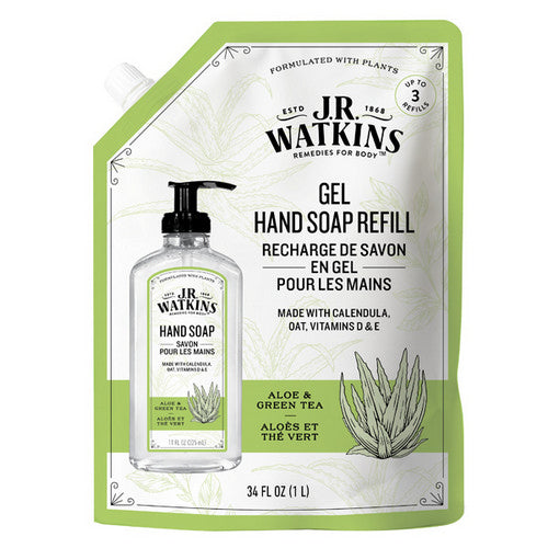 Aloe & Green Tea Hand Soap Refill 1 Litre by J.R. Watkins