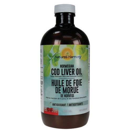 Cod Liver Oil Cherry Norwegian 500 Ml by Natures Harmony