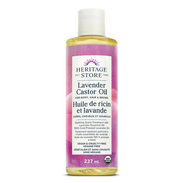 Organic  Castor Oil Lavender 237 Ml by Heritage Store