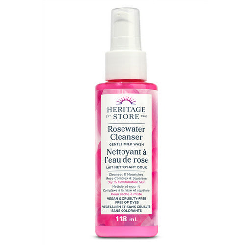 Rosewater Cleanser Gentle Milk Wash 118 Ml by Heritage Store