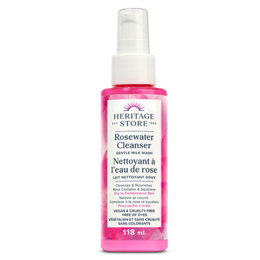 Rosewater Cleanser Gentle Milk Wash 118 Ml by Heritage Store