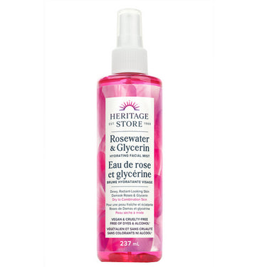 Rosewater & Glycerin Mist Sprayer 237 Ml by Heritage Store