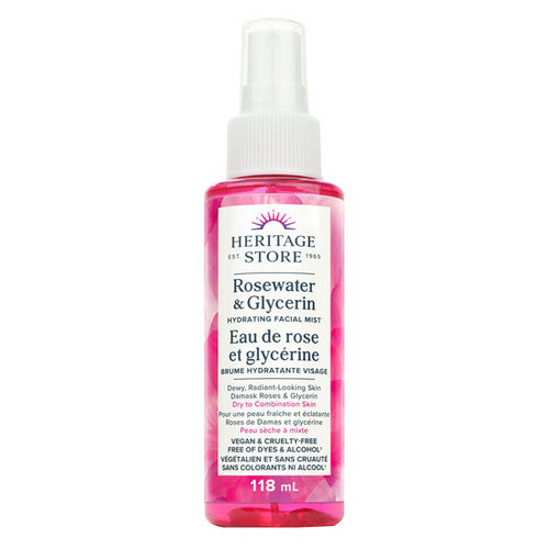 Rosewater & Glycerin Spray 118 Ml by Heritage Store