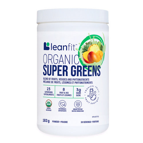 Organic Supergreens  Trop Mango 178 Grams by LeanFit