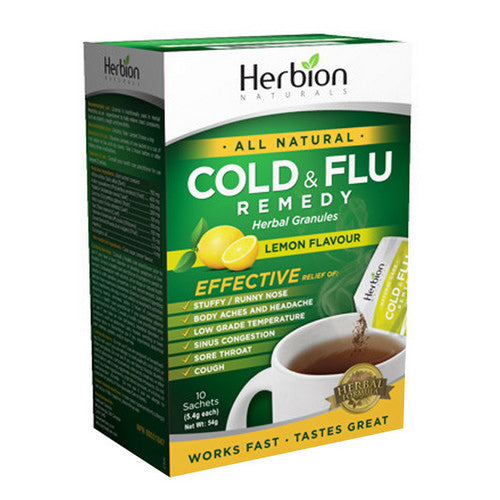 Herbion Cold & Flu Lemon Flavour 10 Count by Herbion