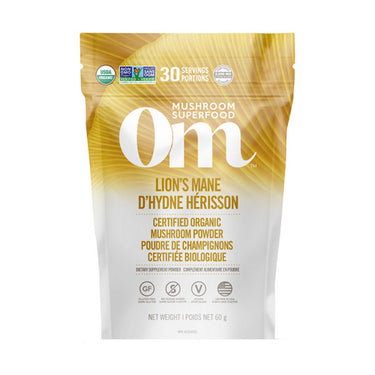 Lion's Mane Mushroom Powder 60 Grams by Om Mushrooms