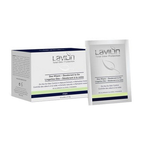 Deodorant Wipes To Go For Men 10 Count by Lavilin (Chic-Hlavin)