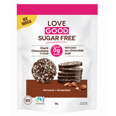 Dark Choco Thins Almond 96 Grams by Love Good Fats