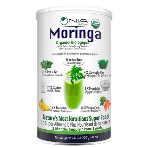 Organic Moringa Powder 227 Grams by Nia Pure Nature