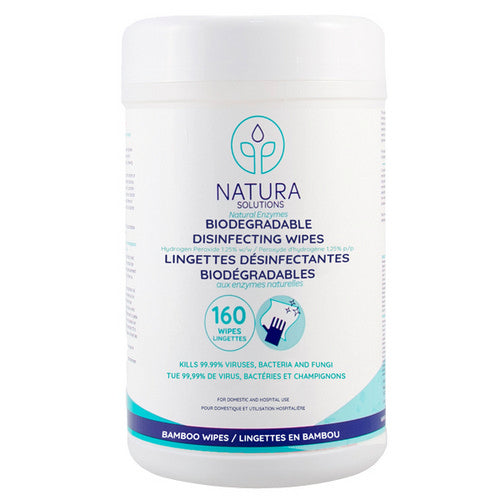 Biodegradable Disinfecting Wipes 40 Count by Natura Solutions
