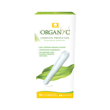 Tampons with Applicator Regular 16 Count by Organyc