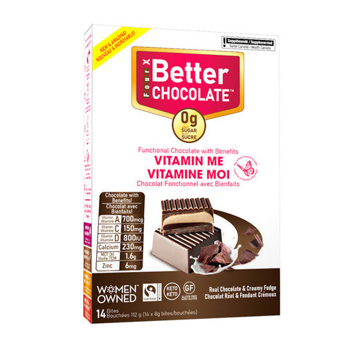Vitamin Me Creamy Fudge 112 Grams by FourX Better Chocolate