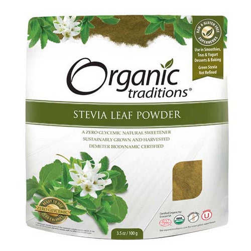 Stevia Powder Green Leaf 100 Grams by Organic Traditions