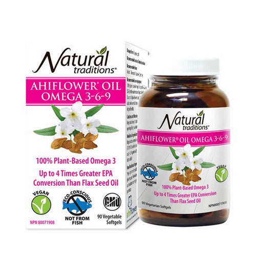 Ahiflower Oil Omega 3 6 9 90 VegCaps