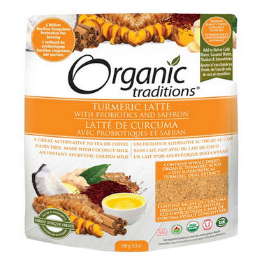 Latte Turmeric with Probiotics 150 Grams by Organic Traditions