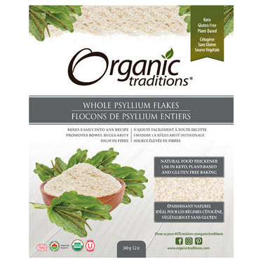 Whole Psyllium Flakes 340 Grams by Organic Traditions