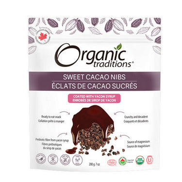 Sweet Cacao Nibs Yacon 200 Grams by Organic Traditions