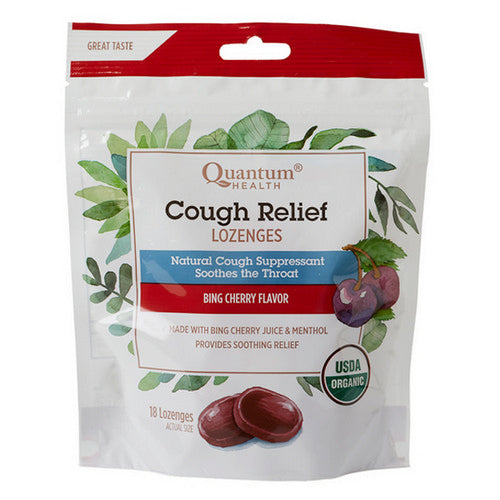 Organic Cough Relief Bing Cherry 18 Count by Quantum