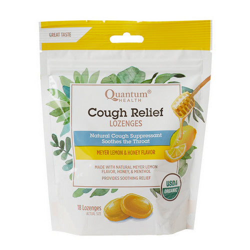 Organic Cough Relief Meyer Lemon 18 Count by Quantum