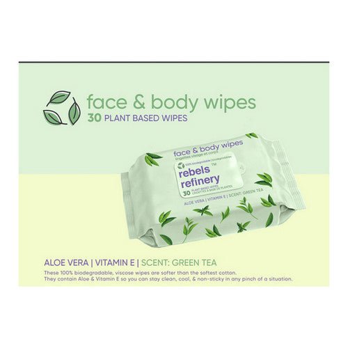 Face and Body Wipes 30 Count by Rebels Refinery