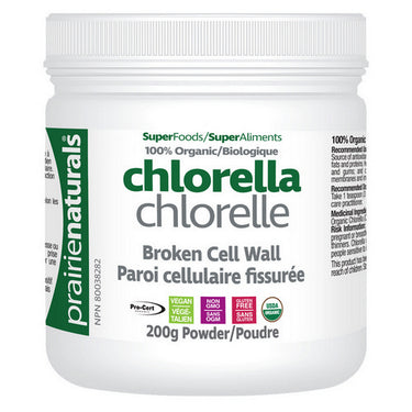 Organic Chlorella Powder 200 Grams by Prairie Naturals Health Products Inc.