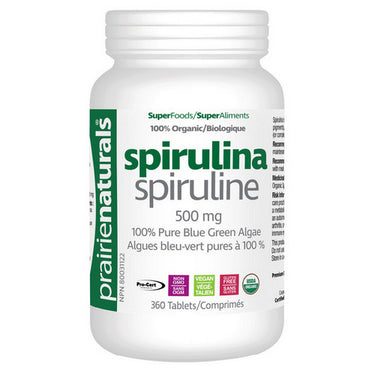 Organic Spirulina 360 Tabs by Prairie Naturals Health Products Inc.