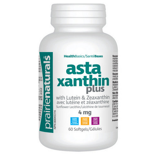 Astaxanthin Plus 60 Softgels by Prairie Naturals Health Products Inc.