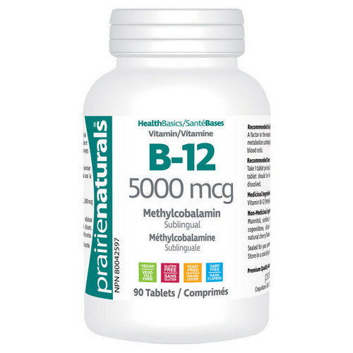 B12 Sublingual 90 Tabs by Prairie Naturals Health Products Inc.
