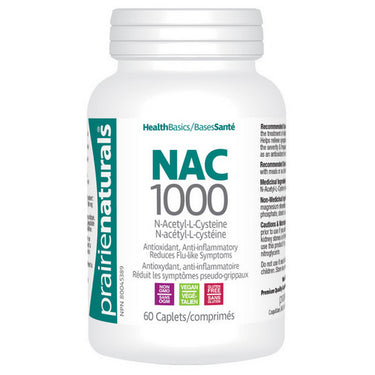 Prairie Naturals Health Products Inc., NAC, 1000 mg, 60 Caps