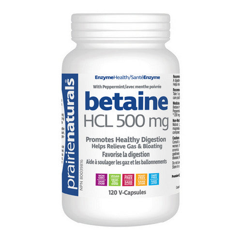 Betaine HCL Healthy Digestion 120 VegCaps by Prairie Naturals Health Products Inc.