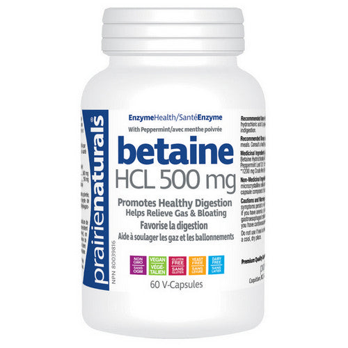 Betaine HCL Healthy Digestion 60 VegCaps by Prairie Naturals Health Products Inc.
