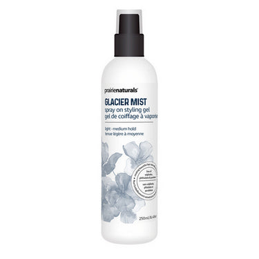 Glacier Mist Light-Medium Spray on Styling Gel 250 Ml by Prairie Naturals Health Products Inc.