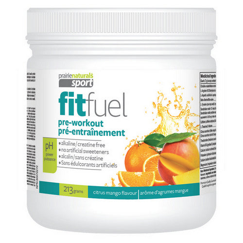 Fit Fuel Pre Workout Citrus Mango 213 Grams by Prairie Naturals Health Products Inc.