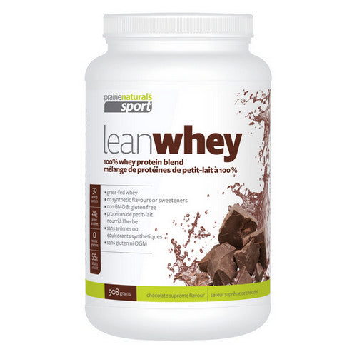 Lean Whey Protein Chocolate 908 Grams by Prairie Naturals Health Products Inc.