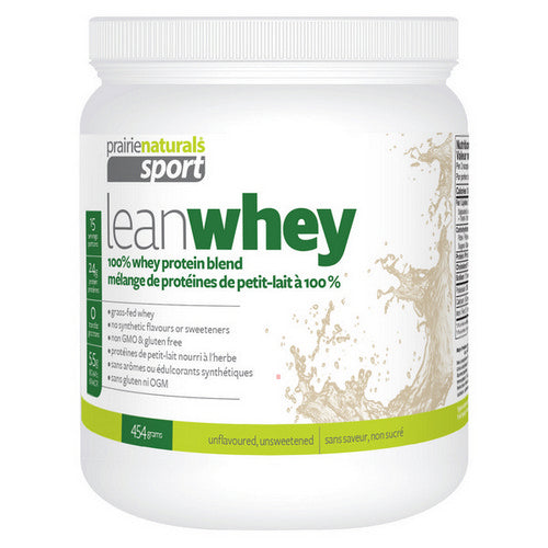 Natural Lean Whey Protein Unflavoured 454 Grams by Prairie Naturals Health Products Inc.