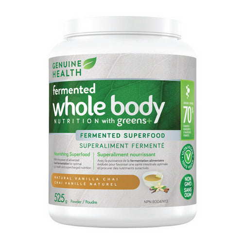 Ferm Whole Body Greens+ Vanilla Chai 525 Grams by Genuine Health